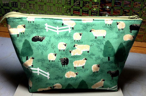 Carl the Sheep Wide-Mouth Zipper Pouch