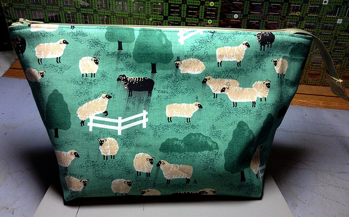Carl the Sheep Wide-Mouth Zipper Pouch