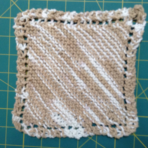 Baby's first knitted dishcloth!