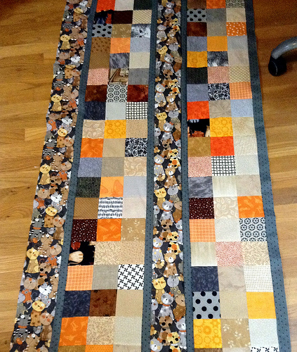 Good Mews quilt in progress