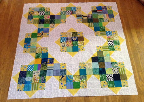 Split Nine Patch quilt top