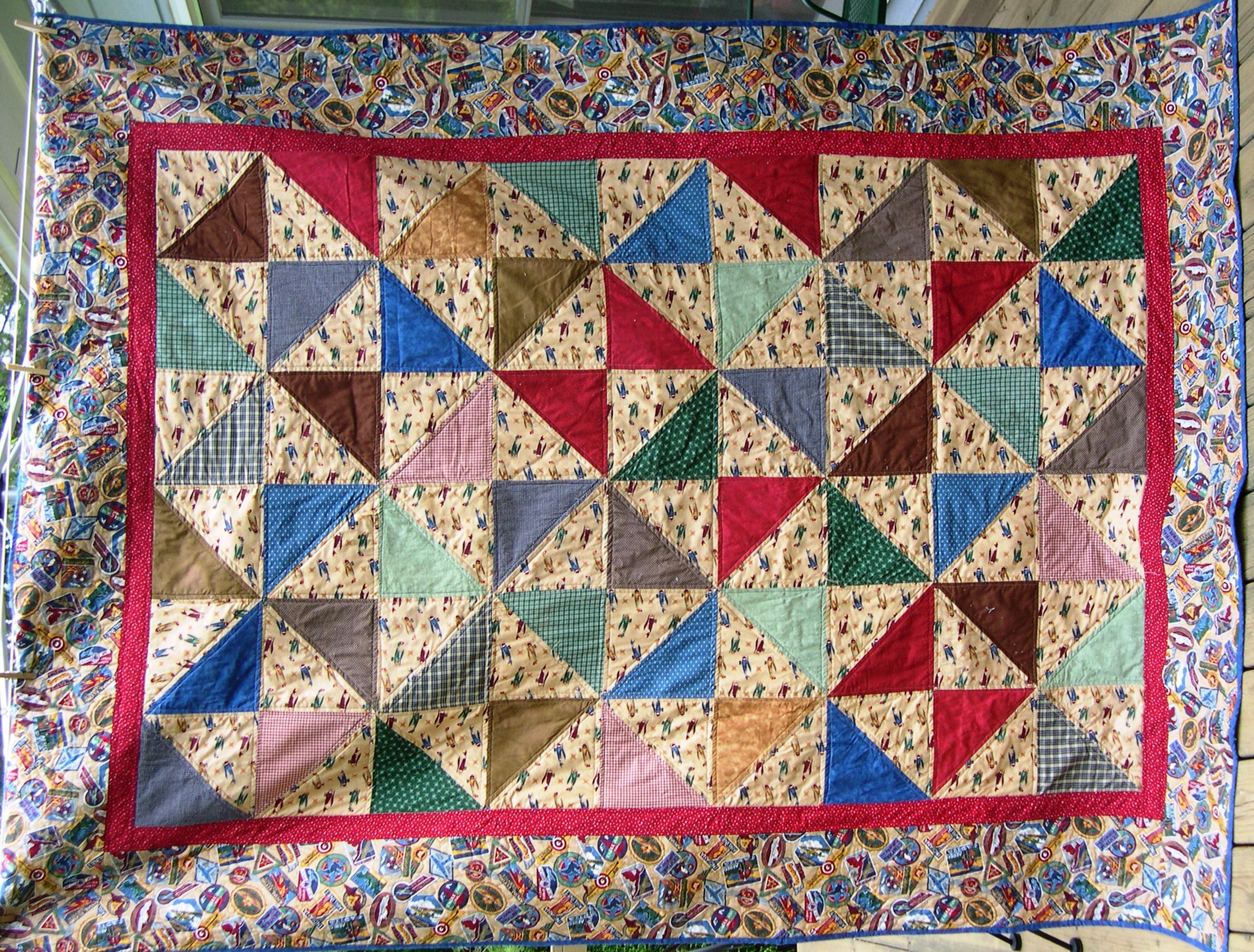 Boxer's Airplane Quilt