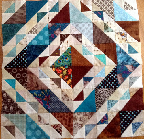 Brown & Teal King Size Quilt