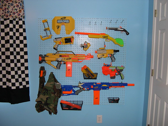 Nerf gun rack!