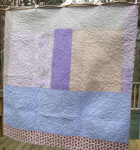 Scrappy Purple Star Quilt